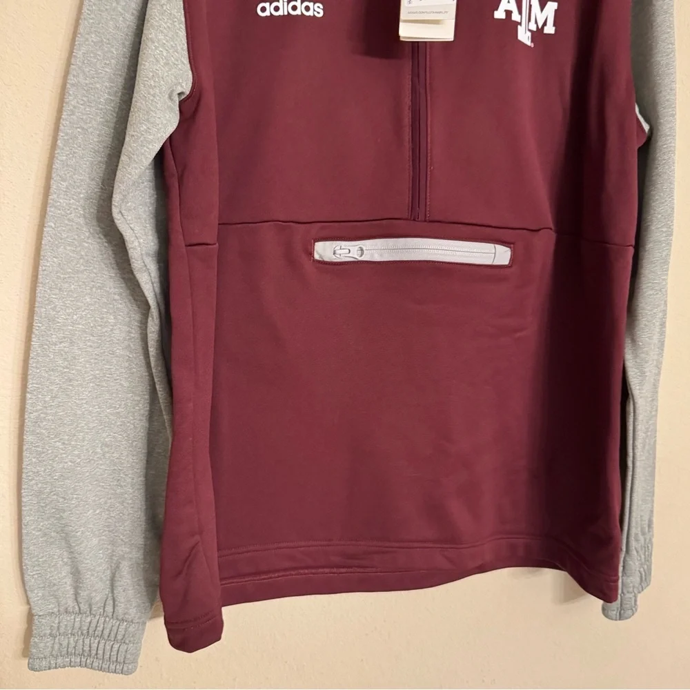 Texas A&M Aggies University adidas Sweatshirt Men's Marron Wine New Sz M NEW $75